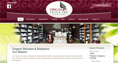 Desktop Screenshot of organicskincareandbodyworx.com