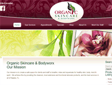 Tablet Screenshot of organicskincareandbodyworx.com